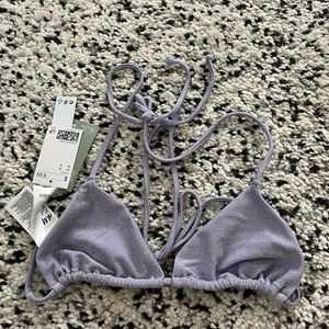 h&m sparkly purple bikini top